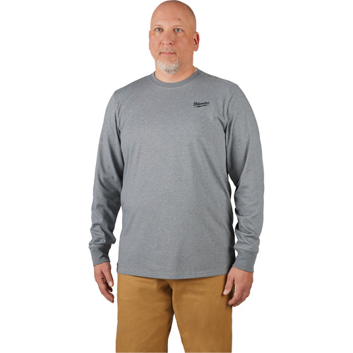 Hybrid Work Tee Shirt, Men's, Small, Grey TGS INDUSTRIEL