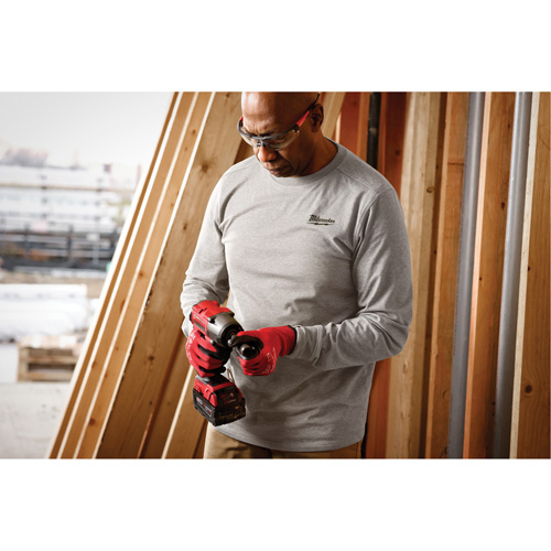 Hybrid Work Tee Shirt, Men's, Small, Grey TGS INDUSTRIEL