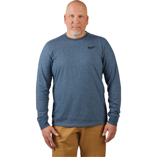 Hybrid Work Tee Shirt, Men's, Small, Blue TGS INDUSTRIEL