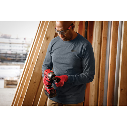Hybrid Work Tee Shirt, Men's, Small, Blue TGS INDUSTRIEL