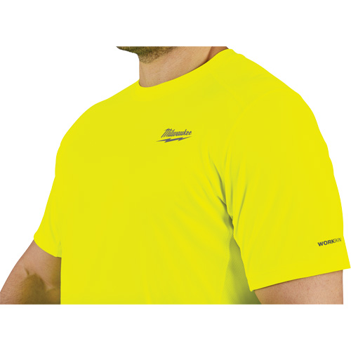 Workskin Lightweight High Visibility Shirt, Men's, Small, Yellow TGS INDUSTRIEL