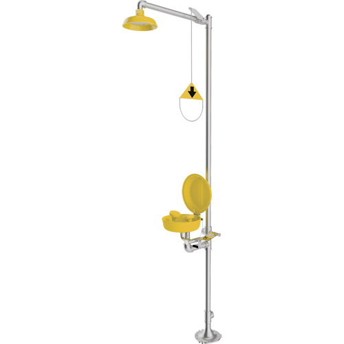 Douche durgence et douche oculaire combin&eacute;es, Socle TGS INDUSTRIEL