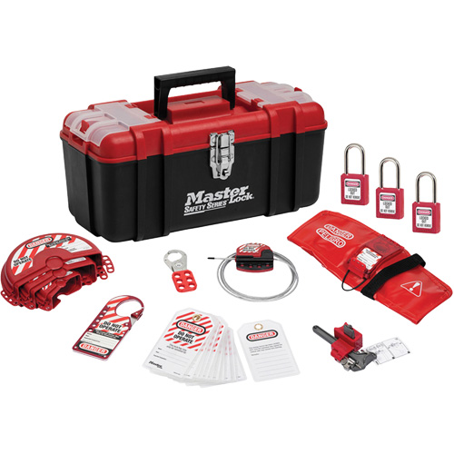 Trousse de cadenassage personnelle standard avec cadenas en thermoplastique Zenex, Ensemble Vanne, 13 composants compris TGS INDUSTRIEL