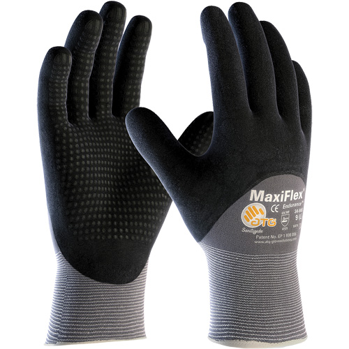 Gants compatibles avec les &eacute;crans tactiles ATG MaxiFlex Endurance, T-Grand, R&ecirc;vetement Nitrile, Calibre 15, Enveloppe en Nylon TGS INDUSTRIEL
