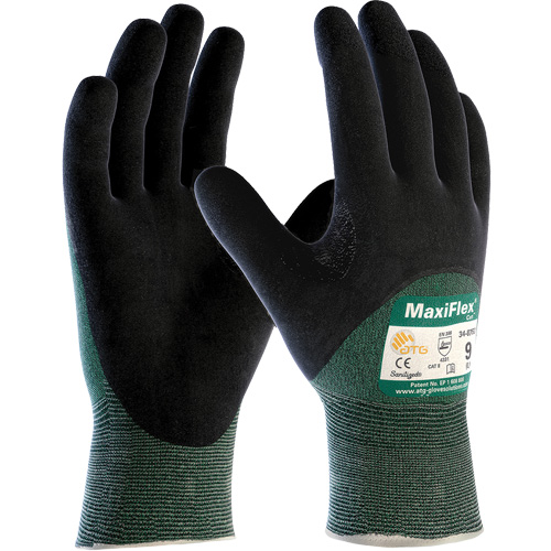 Gants sans coutures r&eacute;sistant aux coupures ATG MaxiFlex Cut, Taille Grand, Calibre 15, Rev&ecirc;tement Nitrile, Enveloppe en Fil technique, ASTM ANSI niveau A2/EN 388 niveau 3/EN 388 niveau B TGS INDUSTRIEL