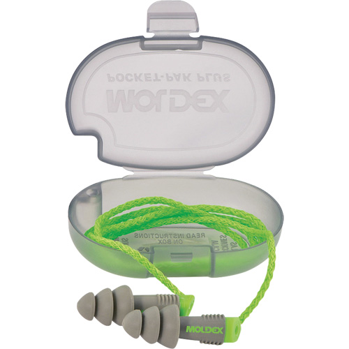 Alphas Reusable Earplugs, Corded/Uncorded, Bulk - Plastic Case, 27 dB NRR, One-Size TGS INDUSTRIEL