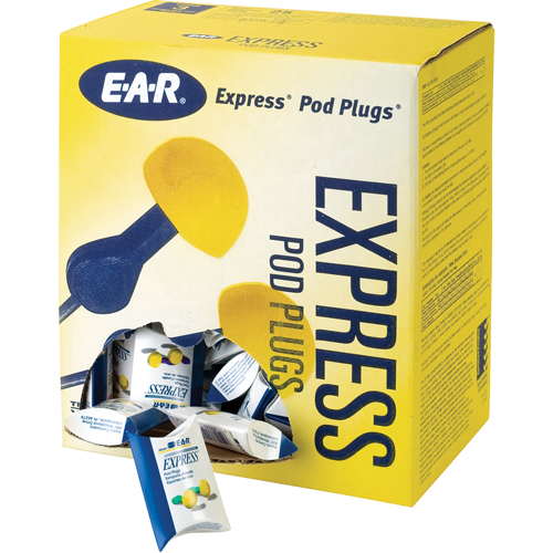 E-A-R Express Pod Plugs Earplugs, Uncorded, Bulk - Pillow Pack, 25 dB NRR, One-Size TGS INDUSTRIEL