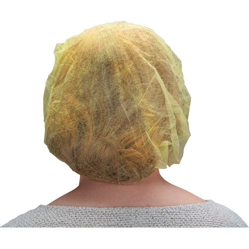 Bonnets bouffants, Polypropyl&egrave;ne, 21", Jaune TGS INDUSTRIEL