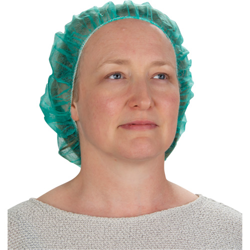 Bonnets bouffants, Polypropyl&egrave;ne, 24", Vert TGS INDUSTRIEL