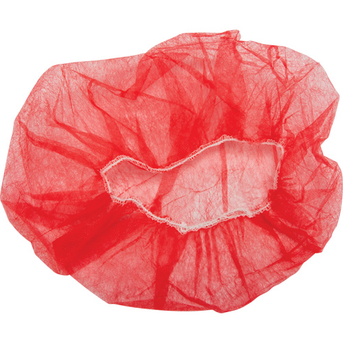 Bonnets bouffants, Polypropyl&egrave;ne, 21", Rouge TGS INDUSTRIEL