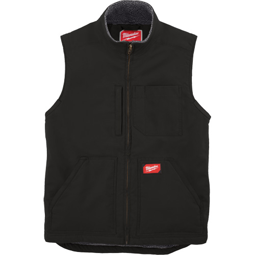 Heavy-Duty Sherpa-Lined Vest, Men's, Small, Black TGS INDUSTRIEL