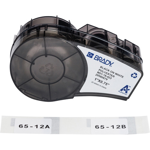 &eacute;tiquettes polyvalentes avec ruban pour environnements hostiles, Noir TGS INDUSTRIEL