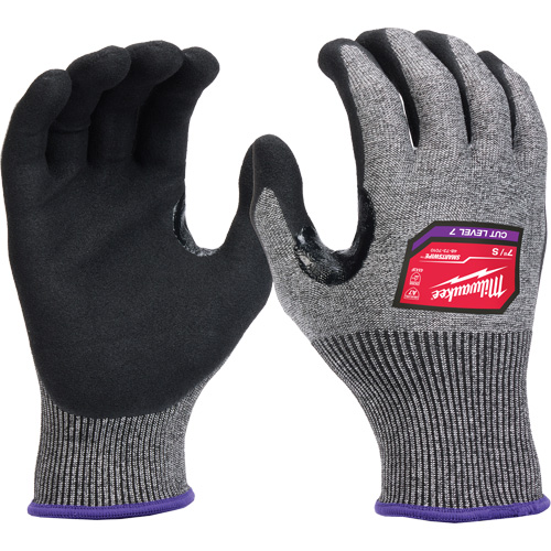 High-Dexterity Dipped Gloves, Size Small, 18 Gauge, Nitrile Coated, Nylon/Polyethylene/Tungsten Shell, ASTM ANSI Level A7/EN 388 Level F TGS INDUSTRIEL