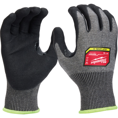 Gants enduits par trempage &agrave; dext&eacute;rit&eacute; &eacute;lev&eacute;e, Taille Petit, Calibre 18, Rev&ecirc;tement Nitrile, Enveloppe en Nylon/Poly&eacute;thyl&egrave;ne/Tungst&egrave;ne, ASTM ANSI niveau A9/EN 388 niveau F TGS INDUSTRIEL