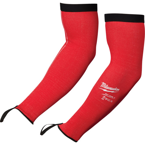 Protective Sleeves, Polyethylene, 16", ANSI/ISEA 105 Level 3/EN 388 Level 3/EN 388 Level C, Red TGS INDUSTRIEL