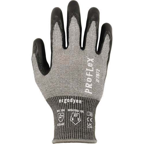 Proflex 7072 Cut-Resistant Gloves, Size Small, 18 Gauge, Nitrile Coated, HPPE/Tungsten Shell, ASTM ANSI Level A7/EN 388 Level F TGS INDUSTRIEL