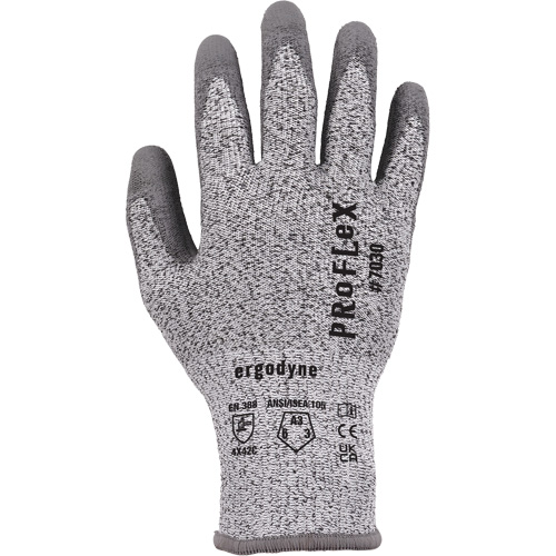 ProFlex 7030 Cut-Resistant Gloves, Size Small, 13 Gauge, Polyurethane Coated, Nylon/HPPE/Spandex Shell, ASTM ANSI Level A3/EN 388 Level C TGS INDUSTRIEL