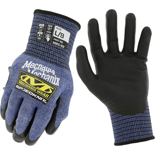 Speedknit S2EC03 Cut-Resistant Gloves, Size Small/7, 18 Gauge, Urethane Coated, HPPE/Tungsten Shell, ASTM ANSI Level A7/EN 388 Level F TGS INDUSTRIEL