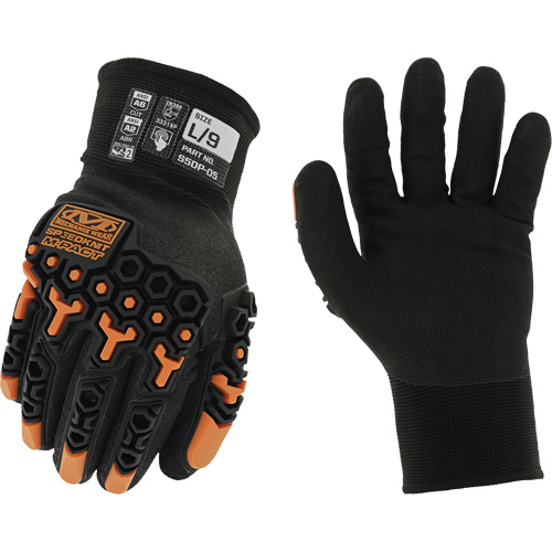 Speedknit M-Pact&reg; Thermal Gloves, 7, Nitrile Palm, Knit Wrist Cuff TGS INDUSTRIEL