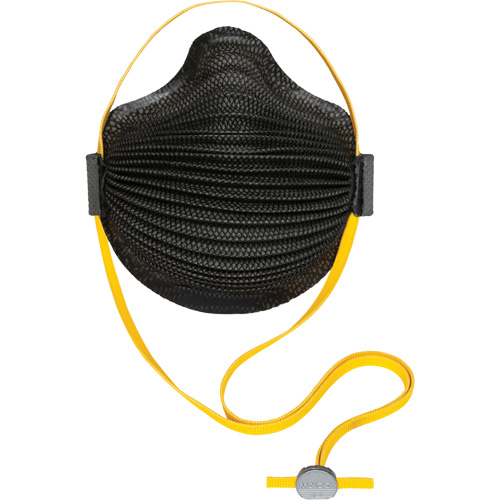 AirWave M Series Black Disposable Masks with SmartStrap&reg; & Full Foam Flange, N95, NIOSH Certified, Small TGS INDUSTRIEL