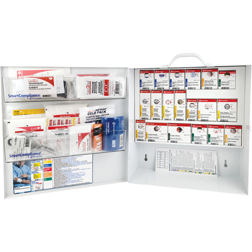 Armoire pour premiers soins SmartCompliance, R&eacute;pond &agrave; la norme CSA Z1220-17 type 3 environnements &agrave; haut risque, Petit (2-25 travailleurs) TGS INDUSTRIEL