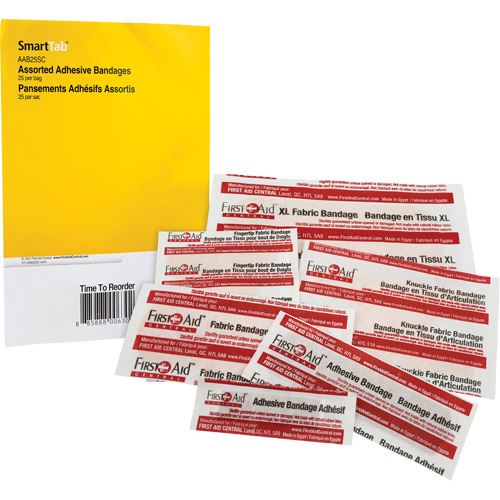 SmartCompliance&reg; Refill Adhesive Bandages, Assorted, Fabric/Plastic, Non-Sterile TGS INDUSTRIEL