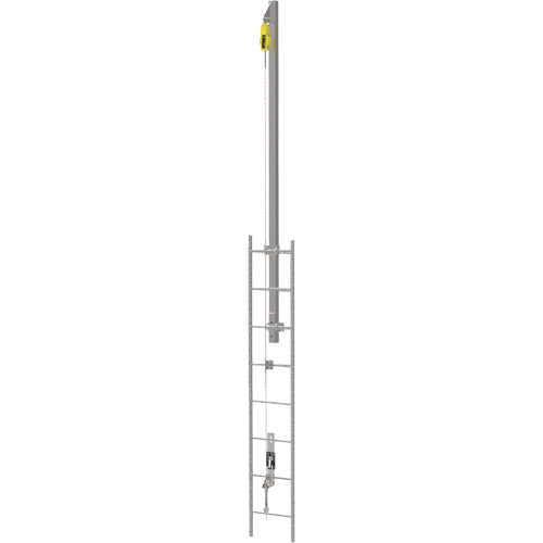 Latchways&reg; Vertical Ladder Lifeline with SRL Ladder Extension Post Kit, Stainless Steel TGS INDUSTRIEL