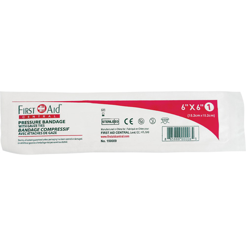 Pansement compressif st&eacute;rile, 6" lo x 6" la TGS INDUSTRIEL