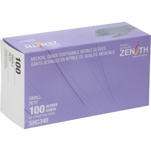 Medical Grade Disposable Gloves, Small, Nitrile, 6-mil, Powder-Free, Black, Class 2 TGS INDUSTRIEL