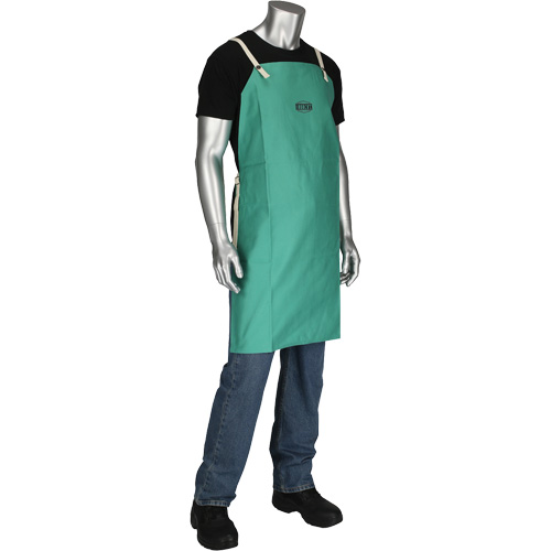 Tablier en satinette 100 % coton trait&eacute; FR Ironcat Dynamic, Salopette, Vert TGS INDUSTRIEL