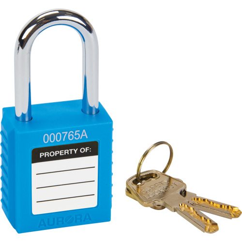 Safety Lock, Blue, Keyed Different, Thermoplastic, 1-1/2" Width TGS INDUSTRIEL