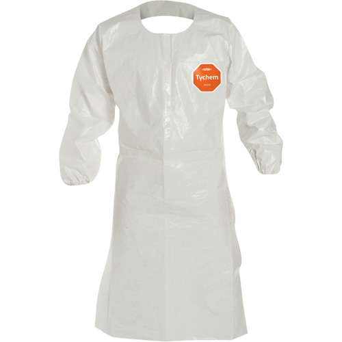 Tablier &agrave; manches jetables, Tychem 4000, Blanc, 44" lo TGS INDUSTRIEL