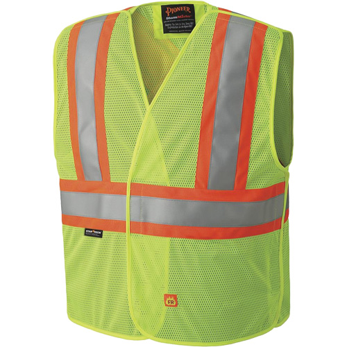 6916A Veste de s&eacute;curit&eacute; ignifug&eacute;e, Jaune lime haute visibilit&eacute;, Moyen/Petit, Polyester TGS INDUSTRIEL