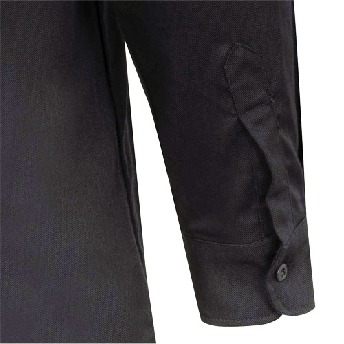 7742 FR-Tech&reg; Flame-Resistant Safety Shirt, Small, Navy Blue TGS INDUSTRIEL