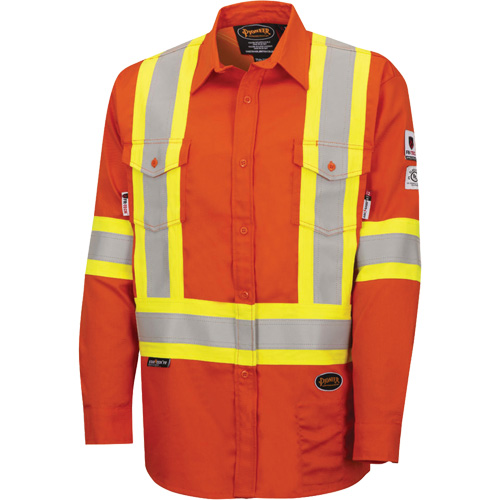 7743 Chemise de s&eacute;curit&eacute; ignifug&eacute;e FR-Tech, Petit, Orange haute visibilit&eacute; TGS INDUSTRIEL