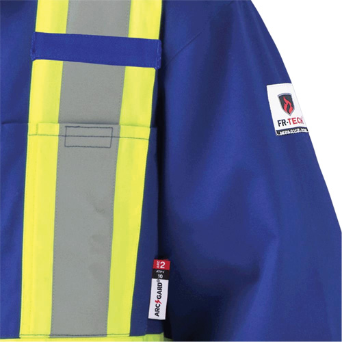 7706 Combinaison ignifuge FR-Tech avec fermetures &agrave; glissi&egrave;re aux jambes, Taille 36, Bleu royal, 9,7 cal/cm² TGS INDUSTRIEL