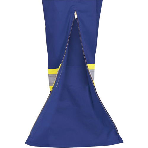 7706 Combinaison ignifuge FR-Tech avec fermetures &agrave; glissi&egrave;re aux jambes, Taille 36, Bleu royal, 9,7 cal/cm² TGS INDUSTRIEL