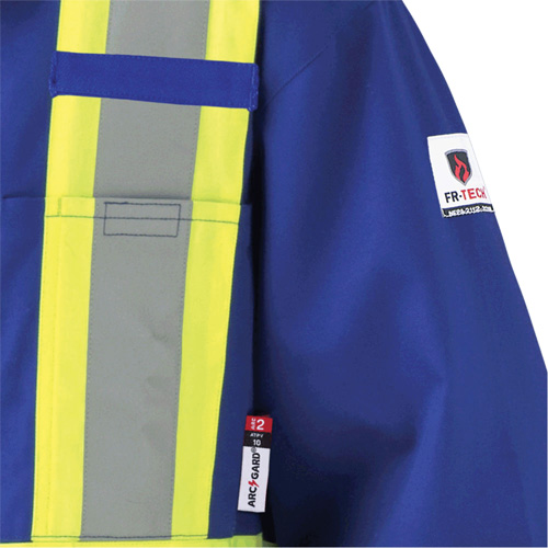 7706T Combinaison ignifuge FR-Tech avec fermetures &agrave; glissi&egrave;re aux jambes, Taille 40 (grand taille), Bleu royal, 9,7 cal/cm² TGS INDUSTRIEL