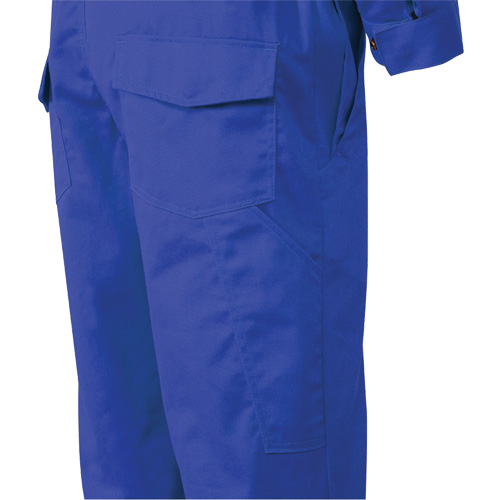 7706T Combinaison ignifuge FR-Tech avec fermetures &agrave; glissi&egrave;re aux jambes, Taille 40 (grand taille), Bleu royal, 9,7 cal/cm² TGS INDUSTRIEL