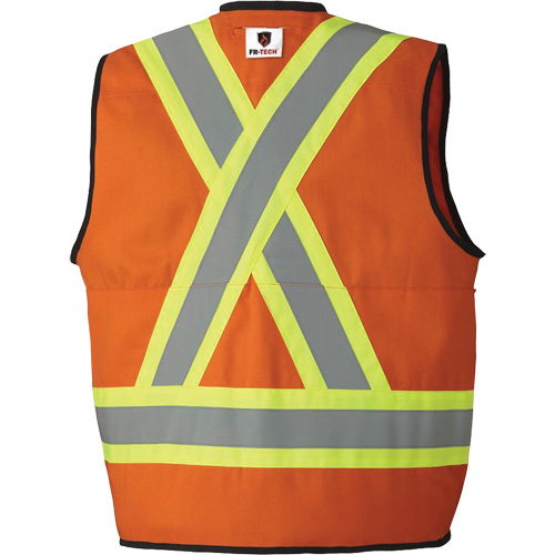 7732 FR-Tech&reg; Flame-Resistant Arc Surveyor's Vest, Small, High Visibility Orange, 9.7 cal/cm² TGS INDUSTRIEL