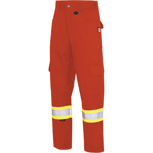 7765 Pantalon cargo de s&eacute;curit&eacute; haute visibilit&eacute; r&eacute;sistant aux arcs &eacute;lectriques FR-Tech 88/12, 32, x 34, Orange haute visibilit&eacute;, 10 cal/cm² TGS INDUSTRIEL