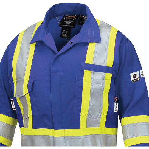 7704W Combinaison FR-Tech ignifuge/contre les arcs pour femme, Taille T-petit, Bleu royal, 10 cal/cm² TGS INDUSTRIEL