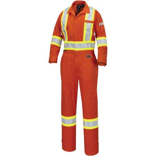 7702W Combinaison FR-Tech ignifuge/contre les arcs pour femme, Taille T-petit, Orange haute visibilit&eacute;, 10 cal/cm² TGS INDUSTRIEL