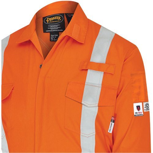 7702BB Combinaison de s&eacute;curit&eacute; FR-Tech 2 tons, Taille 36, Bleu marin/Orange, 10 cal/cm² TGS INDUSTRIEL