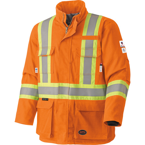 5533 Flame-Resistant Safety Parka, Small, High Visibility Orange, 58 cal/cm² TGS INDUSTRIEL