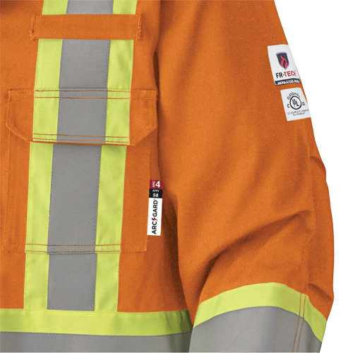 5533 Flame-Resistant Safety Parka, Small, High Visibility Orange, 58 cal/cm² TGS INDUSTRIEL
