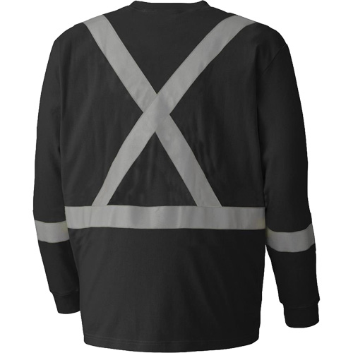 340SFA Chemise de s&eacute;curit&eacute; &agrave; manches longues ignifuge, Petit, Noir TGS INDUSTRIEL