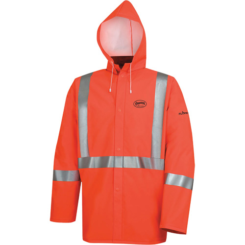 576J Veste de pluie ignifuge haute visibilit&eacute;, Petit, Orange haute visibilit&eacute; TGS INDUSTRIEL