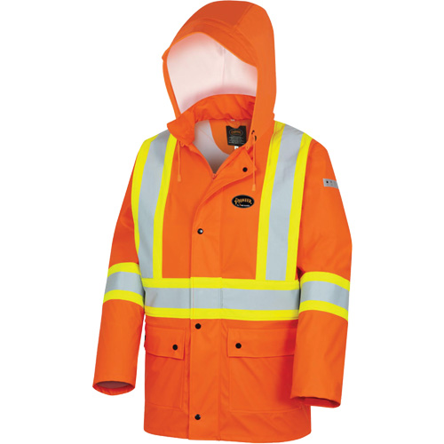 5892PKT Veste de s&eacute;curit&eacute; imperm&eacute;able &agrave; haute visibilit&eacute; ignifuge, T-petit, Orange haute visibilit&eacute; TGS INDUSTRIEL
