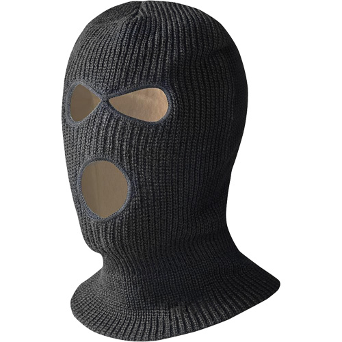 5560A Cagoule doubl&eacute;e &agrave; trois trous, Noir TGS INDUSTRIEL
